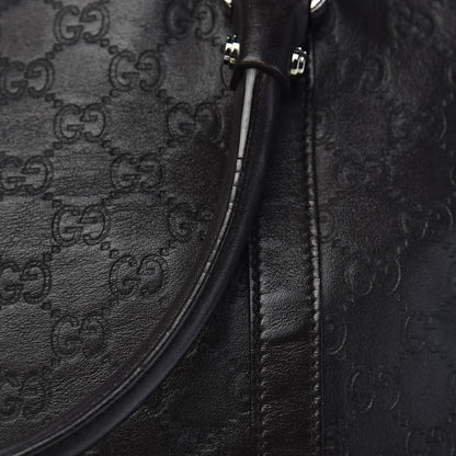 Gucci Guccissima Large GG Charm Convertible Dome Satchel Dark Brown 9 of 15