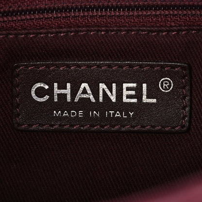 Chanel Lambskin Quilted Medium Tri-Color Flap Burgundy Dark Pink 6 of 10
