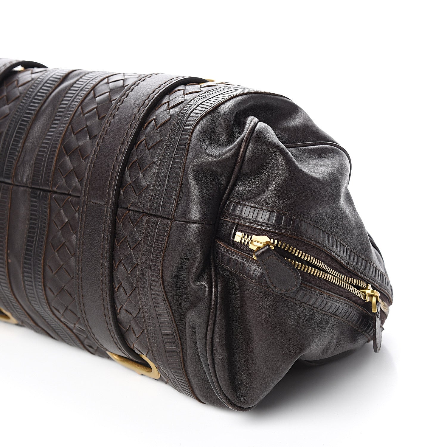 Bottega Veneta Nappa Intrecciato Accordion Satchel Moro 10 of 12