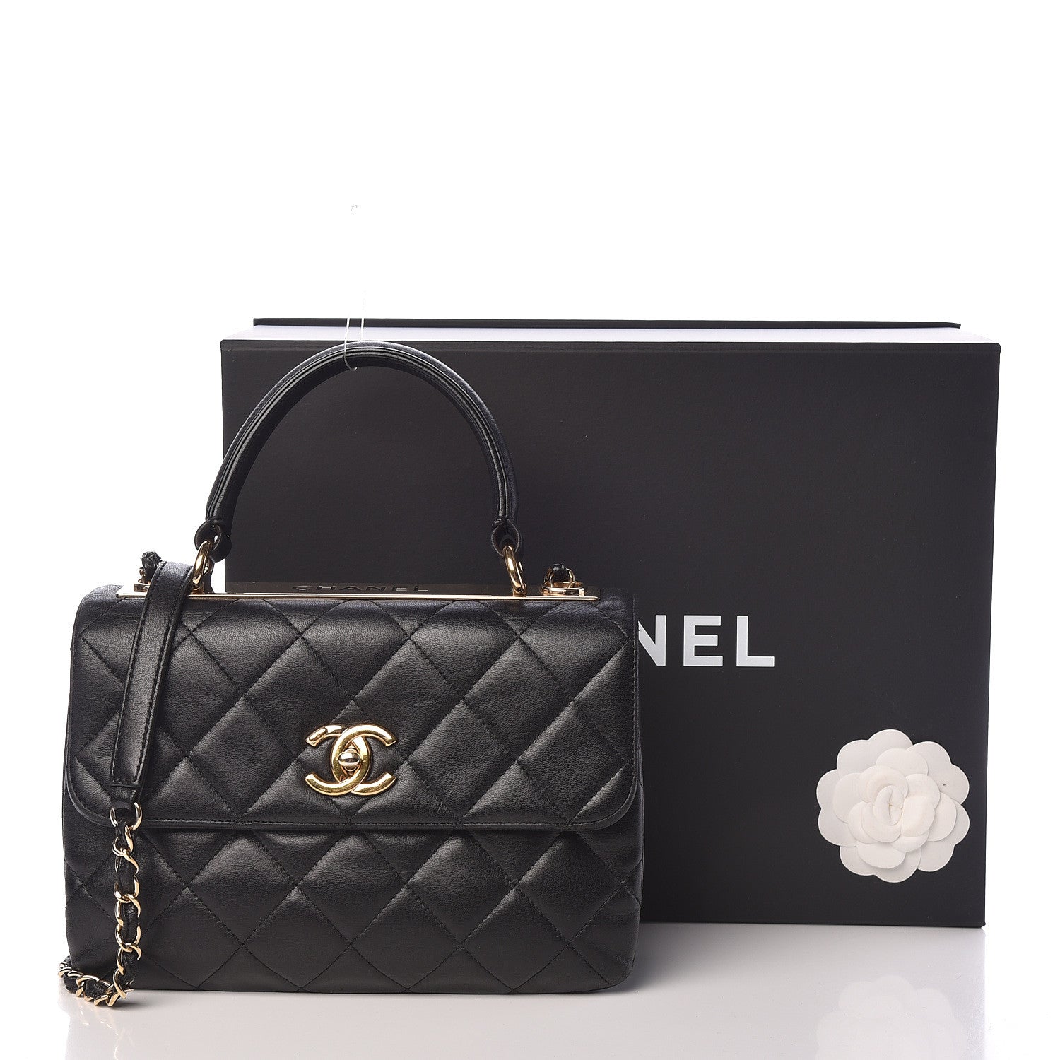 Chanel Lambskin Quilted Small Trendy CC Dual Handle Flap Bag Black 16 of 16