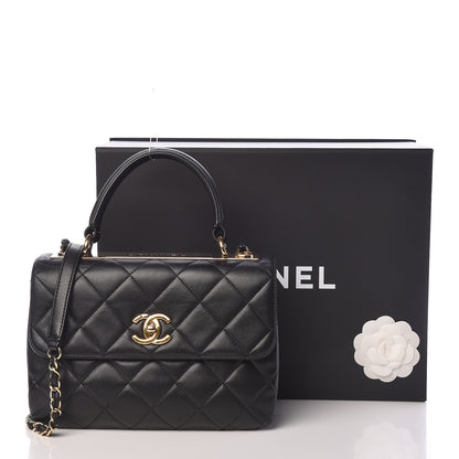 Chanel Lambskin Quilted Small Trendy CC Dual Handle Flap Bag Black 16 of 16