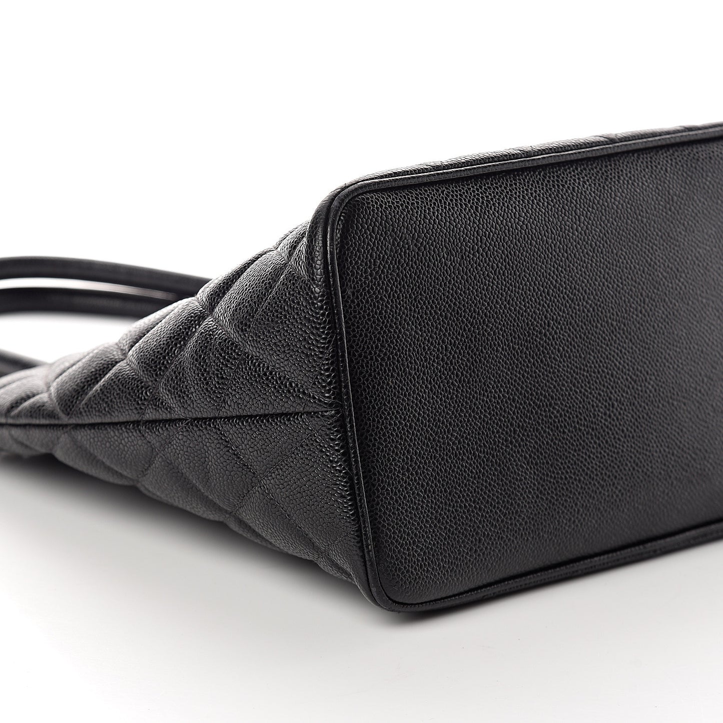Caviar Quilted Medallion Tote Black