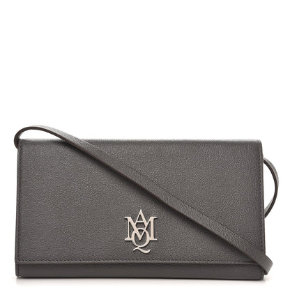 Alexander McQueen Calfskin Insignia Pouch Grey 1 of 9