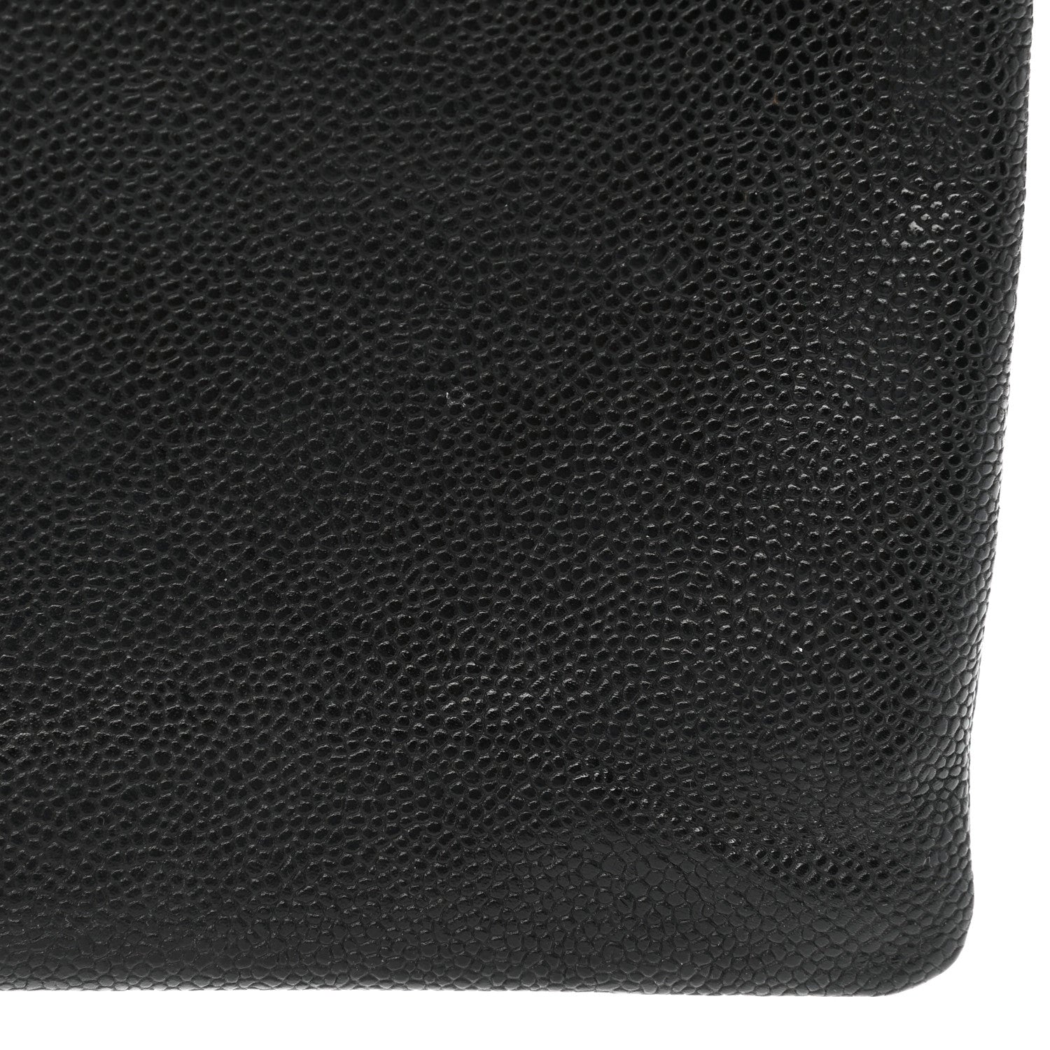 Chanel Grained Calfskin Shopping Fever Logo Zip Pouch Black 9 of 10