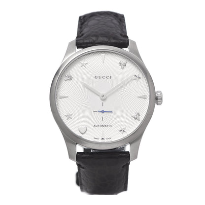 Gucci Stainless Steel Alligator 40mm G-Timeless Charm Automatic Watch 1 of 7