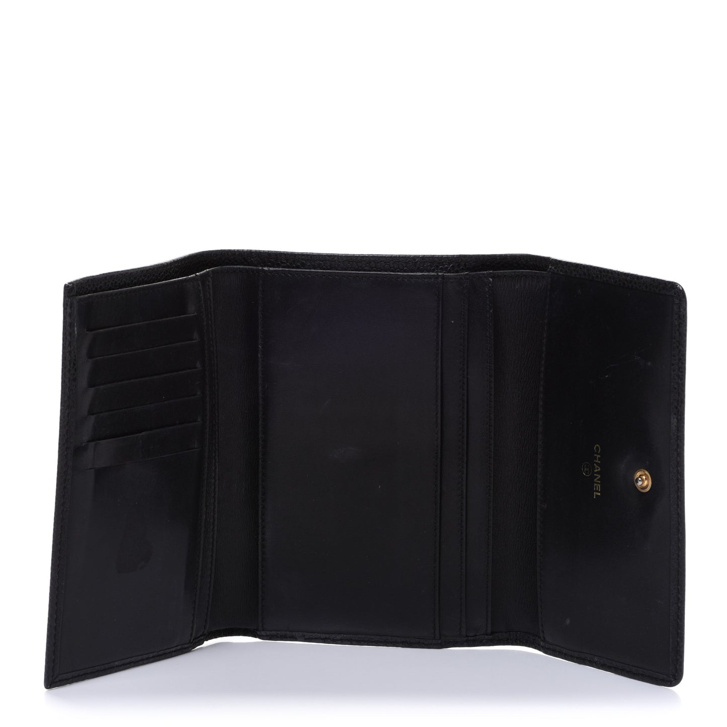 Caviar Timeless CC Compact Wallet Black
