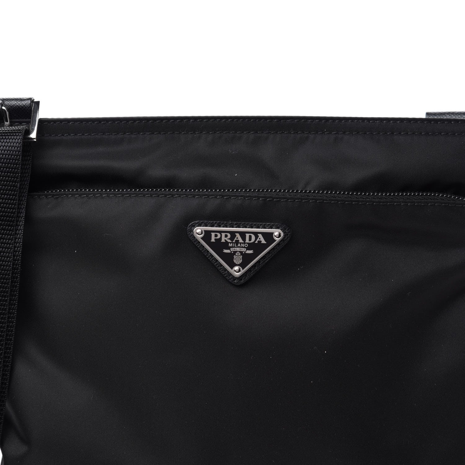 Prada Nylon Vela Small Flat Messenger Bag Black 10 of 10