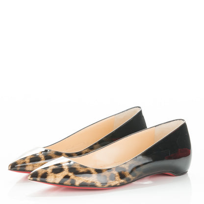 Christian Louboutin Patent Degrade Leopard Pigalle Follies Flats 39 Leopard Black 3 of 7
