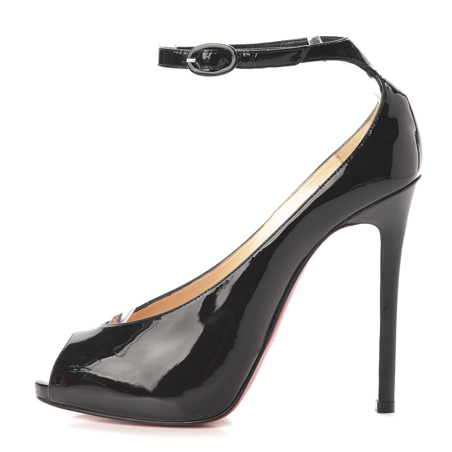 Patent Rampoldi 120 Ankle Strap Pumps 37.5 Black