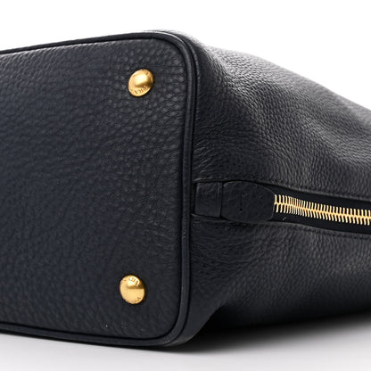 Prada Vitello Daino Side Zip Tote Bleu 11 of 13