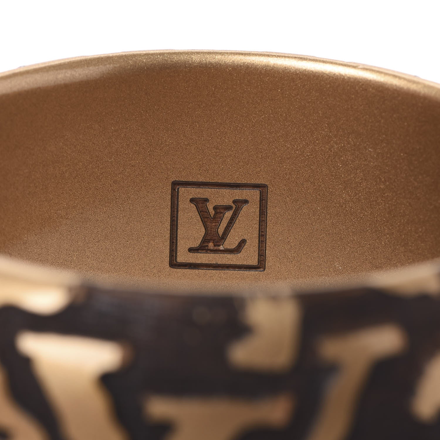 Louis Vuitton Leomonogram Wide Bracelet Gold 3 of 5