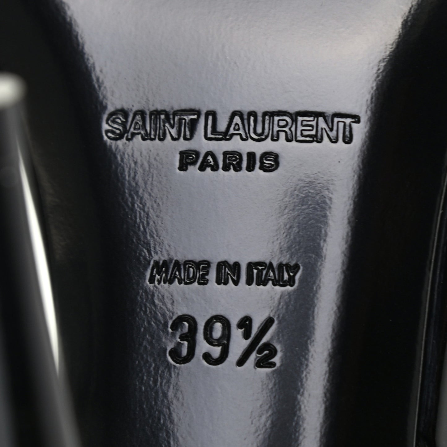 Patent Calfskin Anouk 110 Sandals 39.5 Black