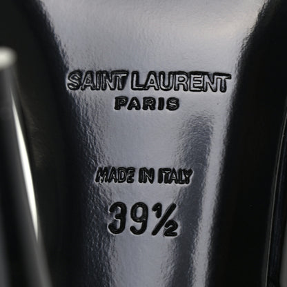 Saint Laurent Patent Calfskin Anouk 110 Sandals 39.5 Black 6 of 7