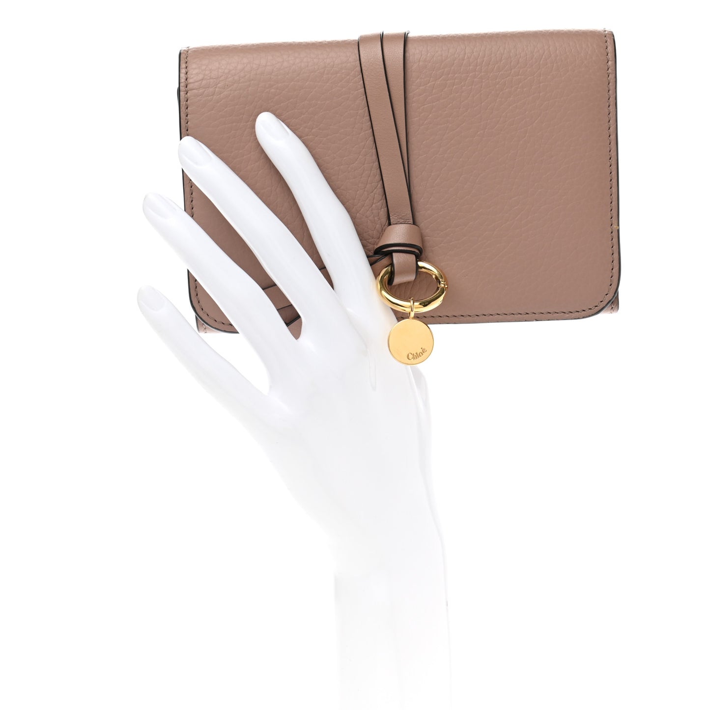 Calfskin Alphabet Compact Wallet
