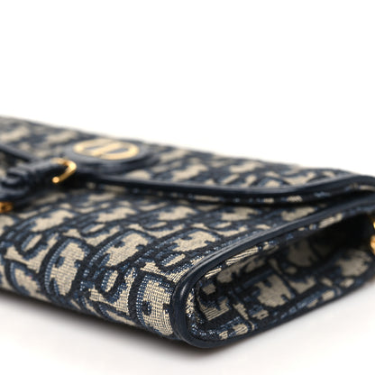 Christian Dior Oblique Bobby East West Pouch With Chain Blue 11 of 11
