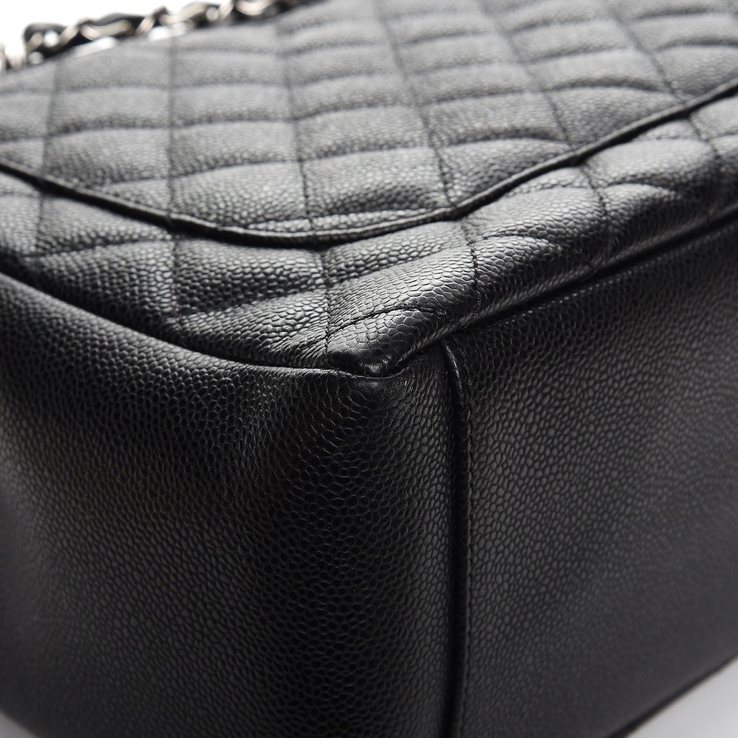 Caviar Quilted Grand Shopping Tote GST Black