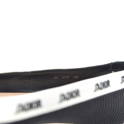 Christian Dior Fabric Ribbon Embroidered J'Adior Ballet Flats 38 Black 7 of 10
