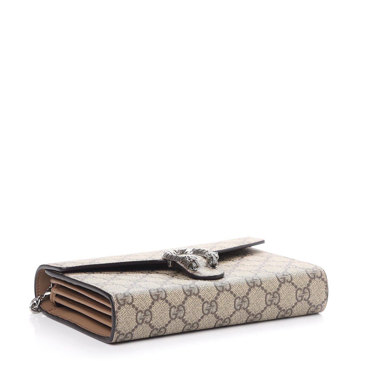 Gucci GG Supreme Monogram Mini Dionysus Chain Wallet Beige Taupe 4 of 8