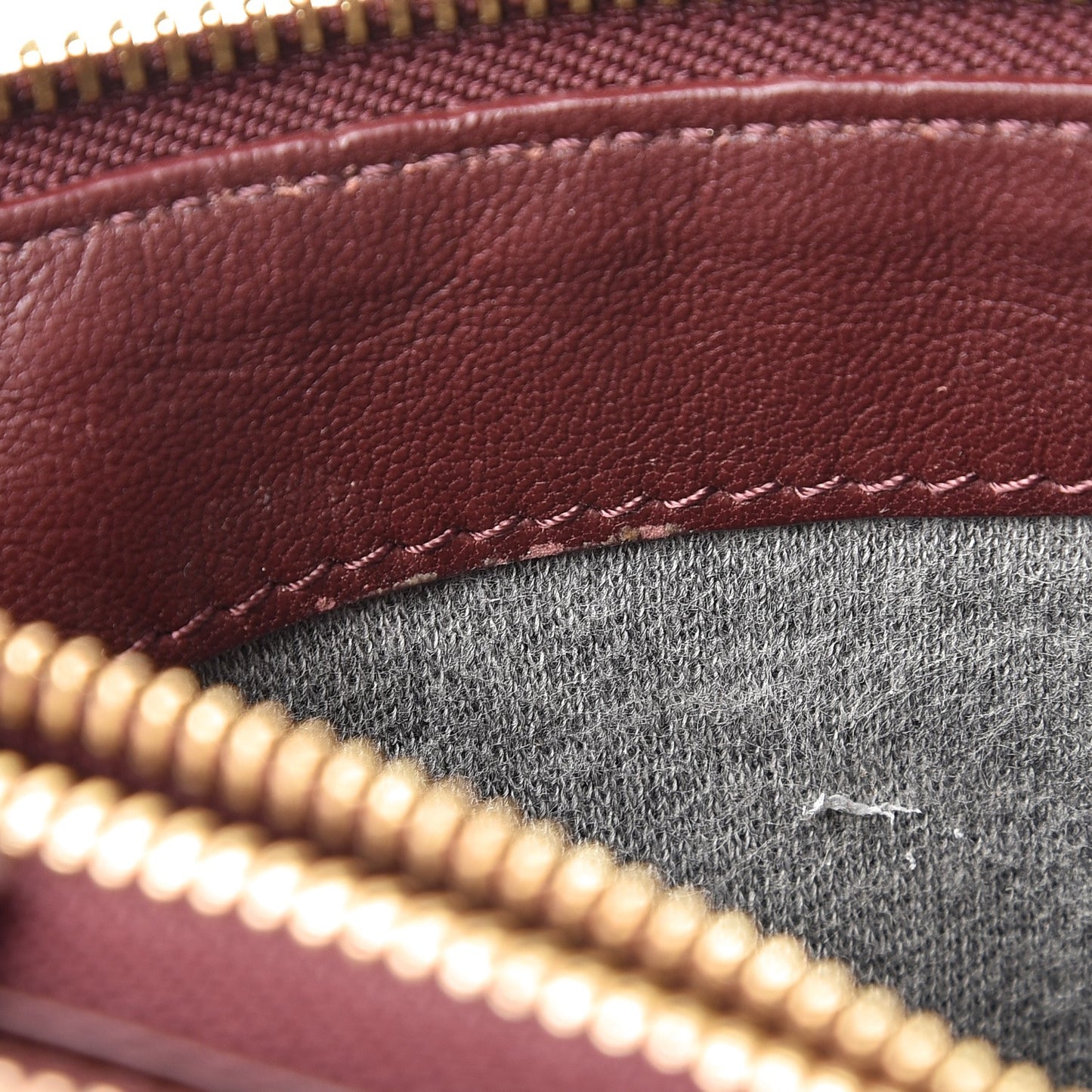 Smooth Lambskin Small Trio Crossbody Bag Burgundy