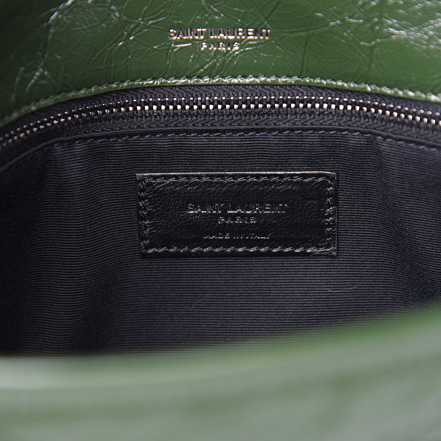 Saint Laurent Crinkled Calfskin Matelasse Monogram Medium Niki Chain Satchel Military Olive 5 of 9