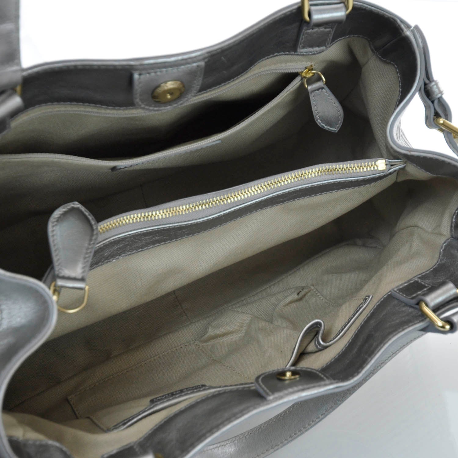 Burberry Haymarket Check Sliced Satchel Metallic 6 of 9