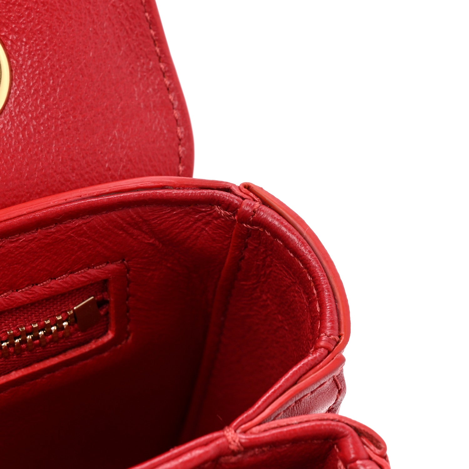 Celine Shiny Calfskin Small C Bag Red 11 of 14