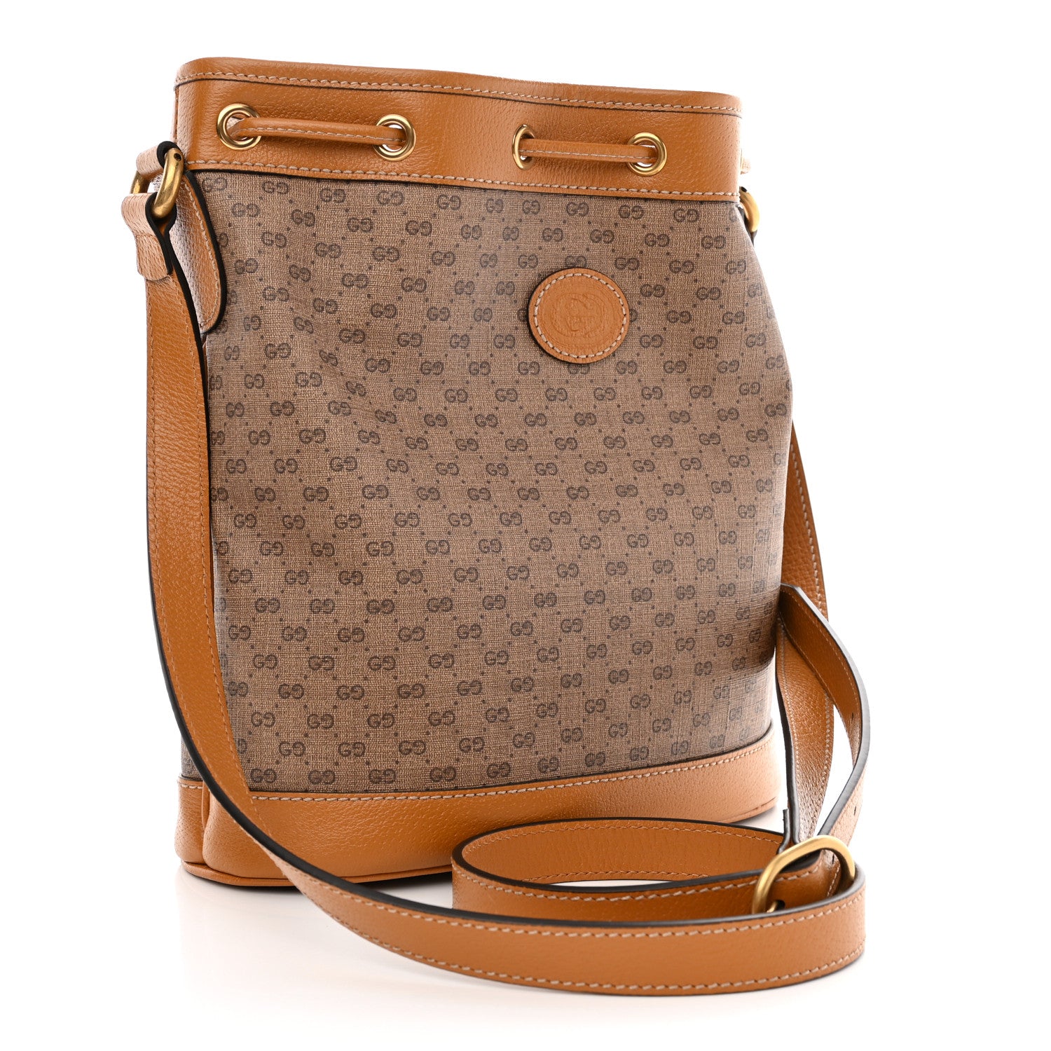 Gucci X DISNEY Mini Vintage GG Supreme Monogram Bucket Bag Beige Vintage Sun Oil 3 of 10