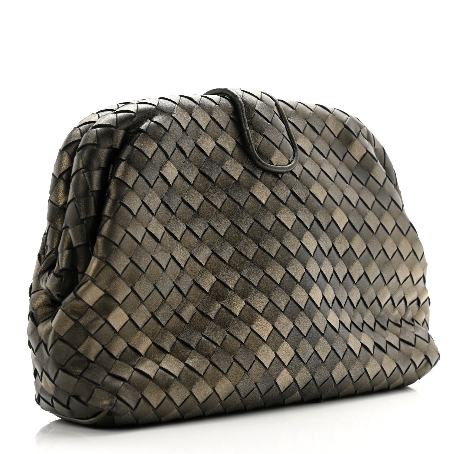 Bottega Veneta Nappa Intrecciato The Lauren 1980 Clutch Platinum 3 of 10