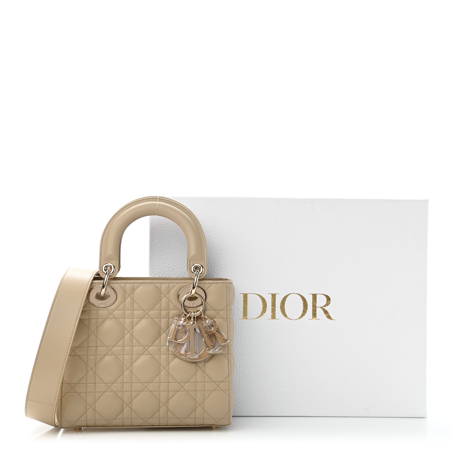 Christian Dior Lambskin Cannage Small My ABC Lady Dior Beige 11 of 11