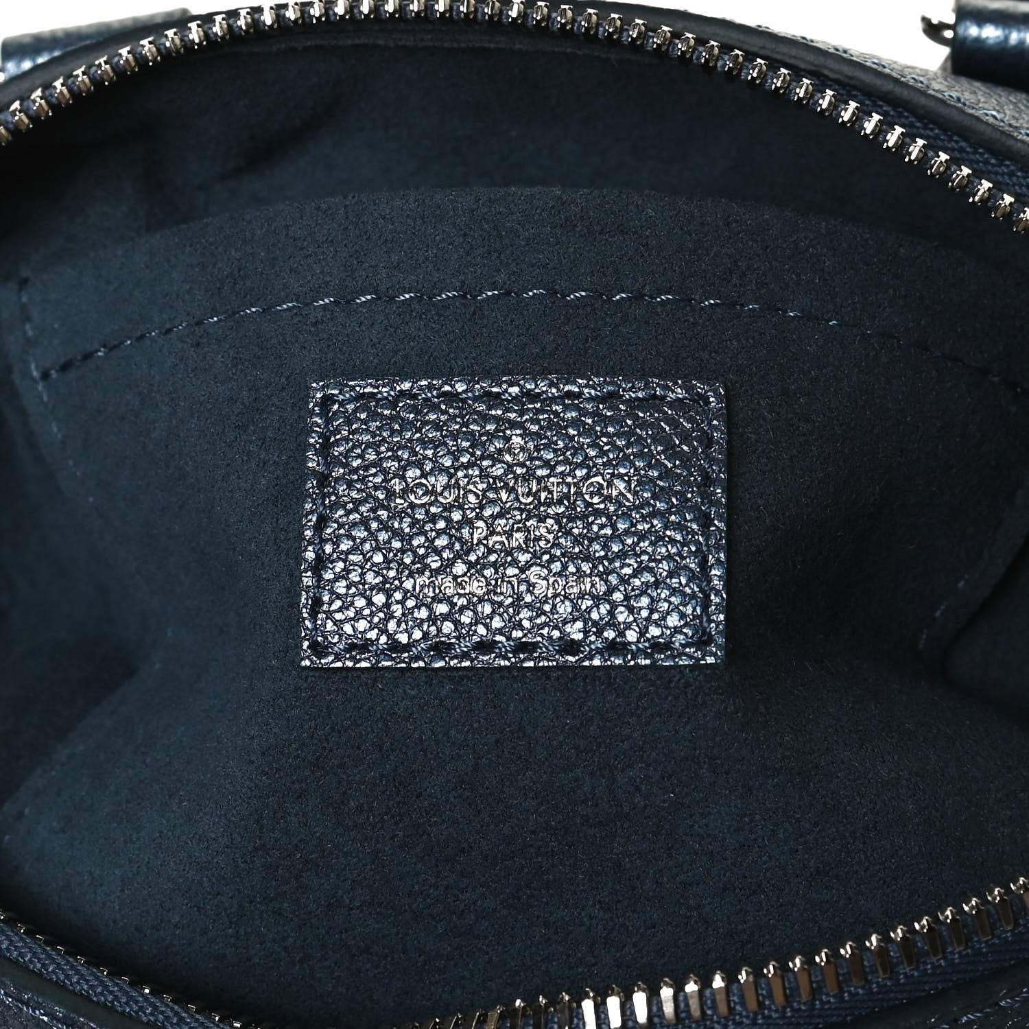 Louis Vuitton Metallic Empreinte Monogram Giant Speedy Bandouliere 20 Navy Nacre 6 of 11