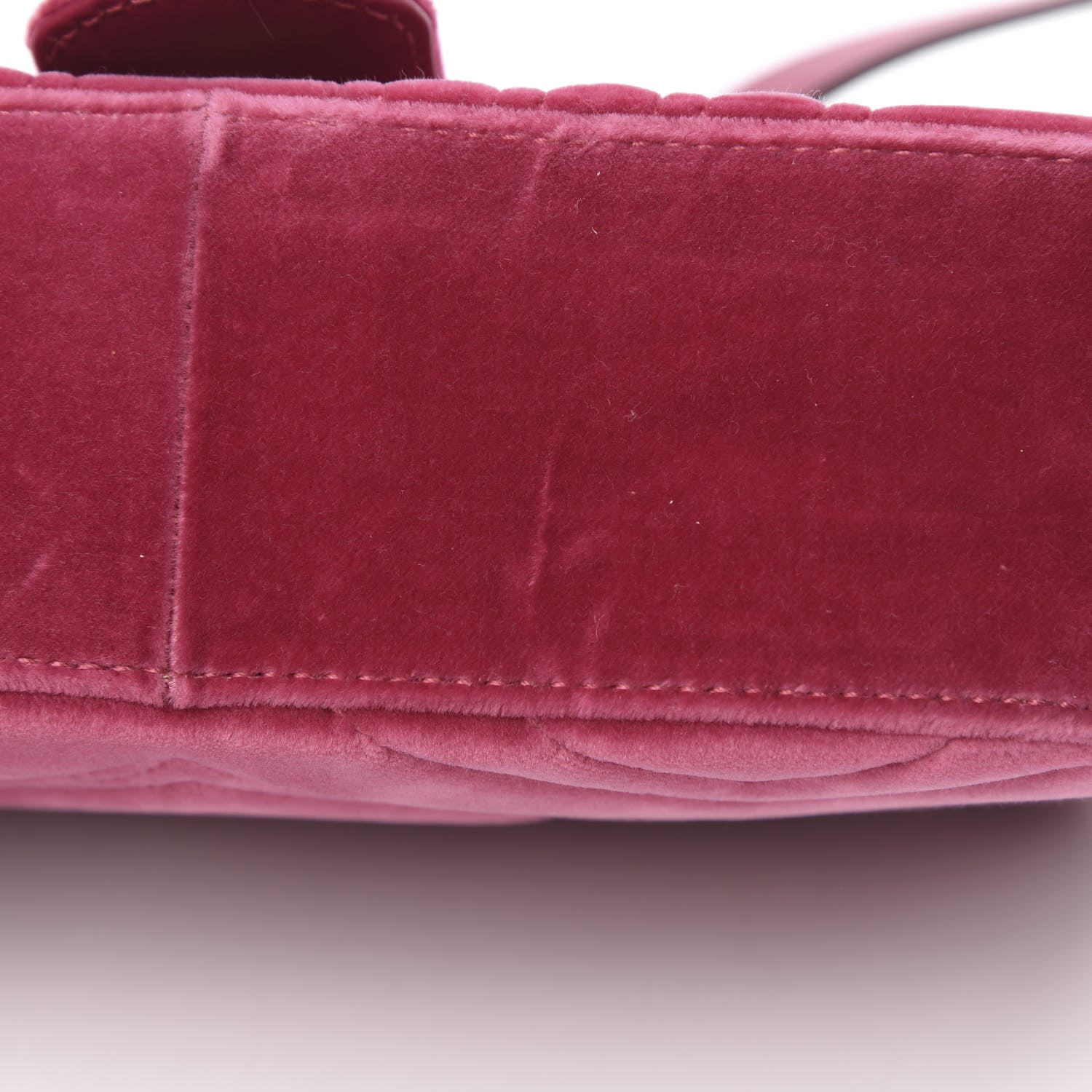 Gucci Velvet Matelasse Mini GG Marmont Shoulder Bag Light Raspberry Rose 10 of 12