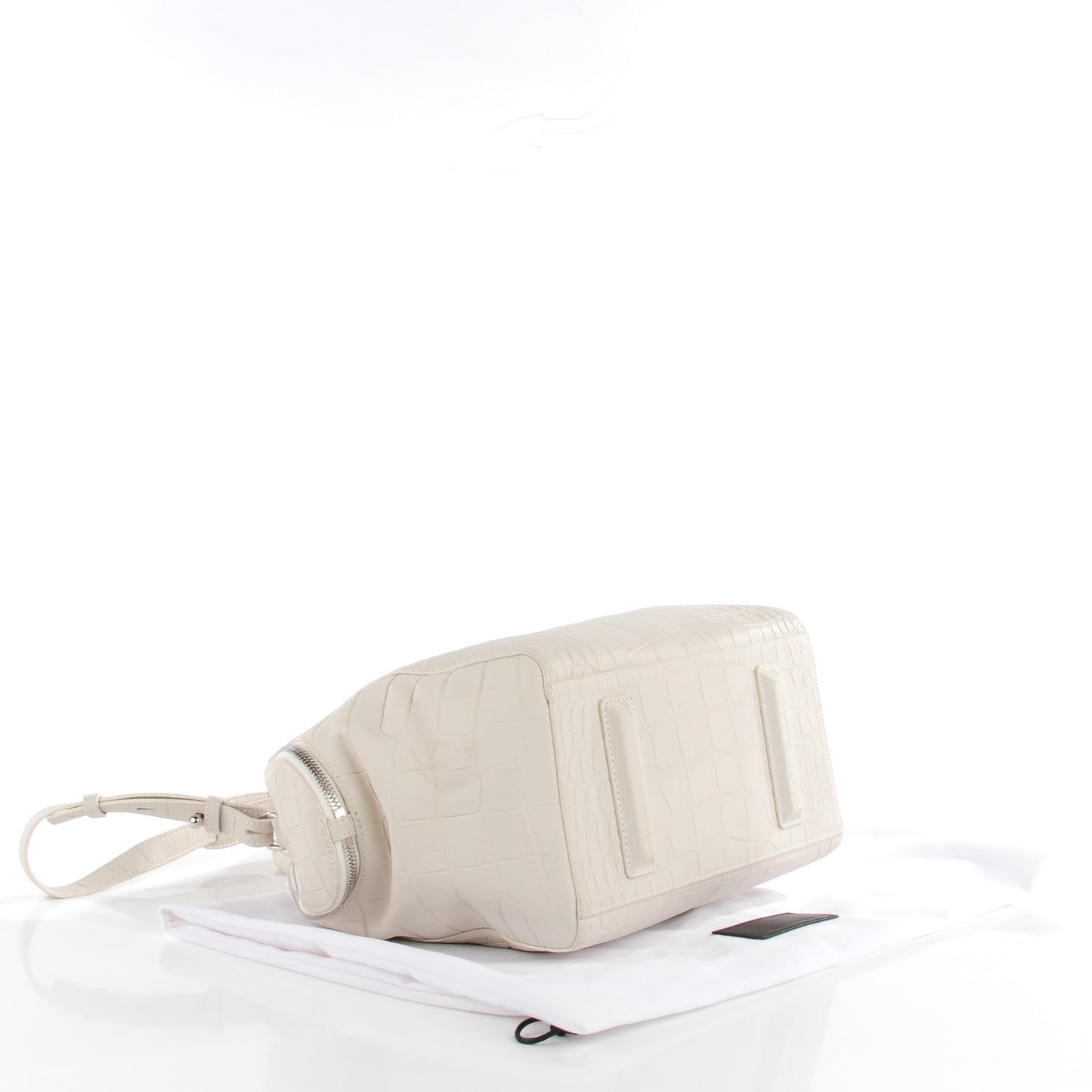 Crocodile Embossed Jamie Chastity Bag White