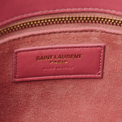 Saint Laurent Calfskin Small Sac De Jour Dark Rose 5 of 7