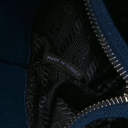 Prada Vitello Phenix Logo Hobo Bluette 7 of 11