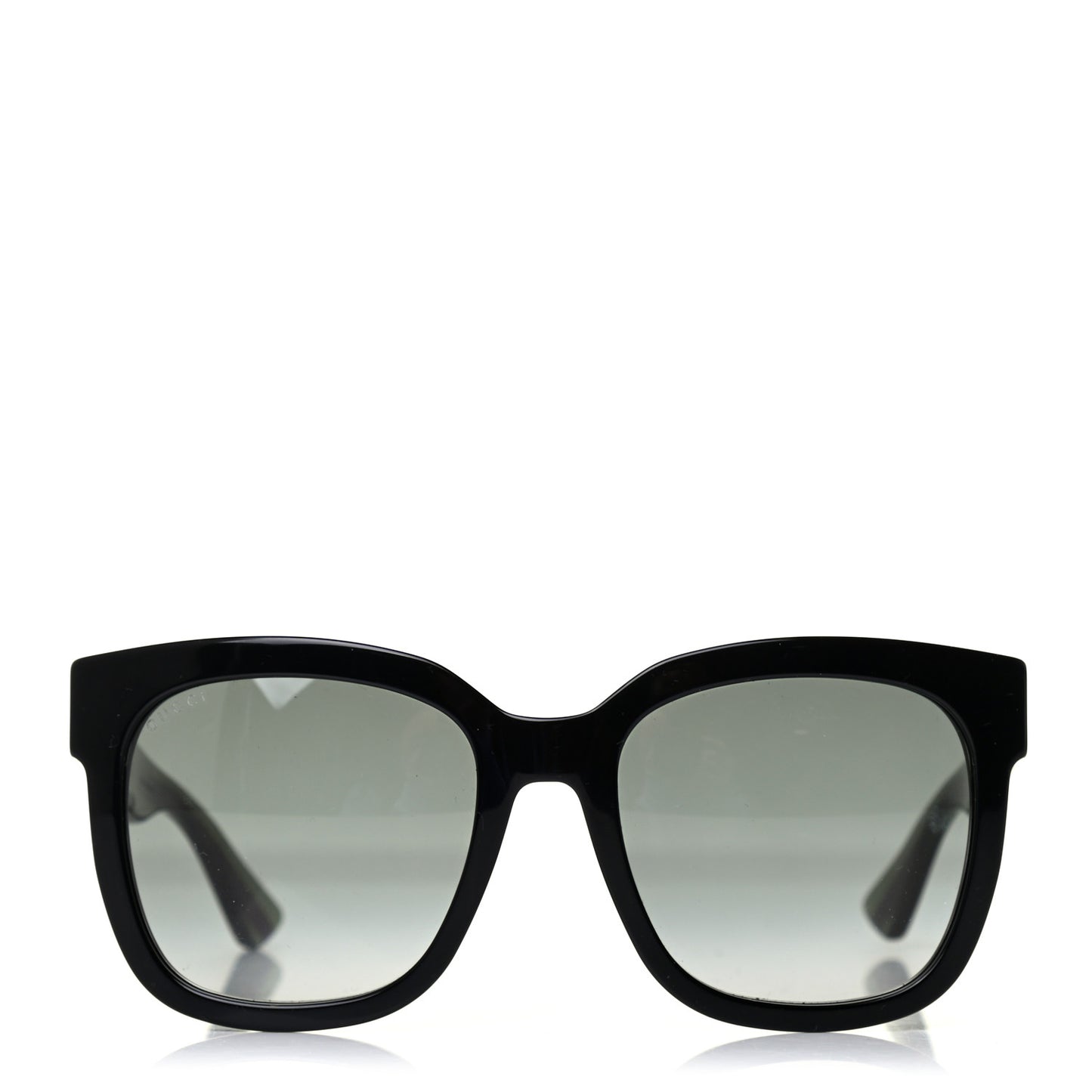 Acetate Square Frame Web Glitter Sunglasses GG0034S Black Green