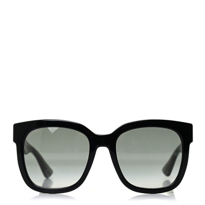 Gucci Acetate Square Frame Web Glitter Sunglasses GG0034S Black Green 2 of 4