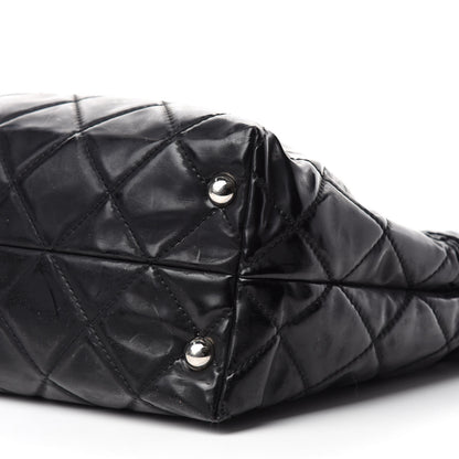 Chanel Vinyl Quilted Large In The Business Tote Black 7 of 11