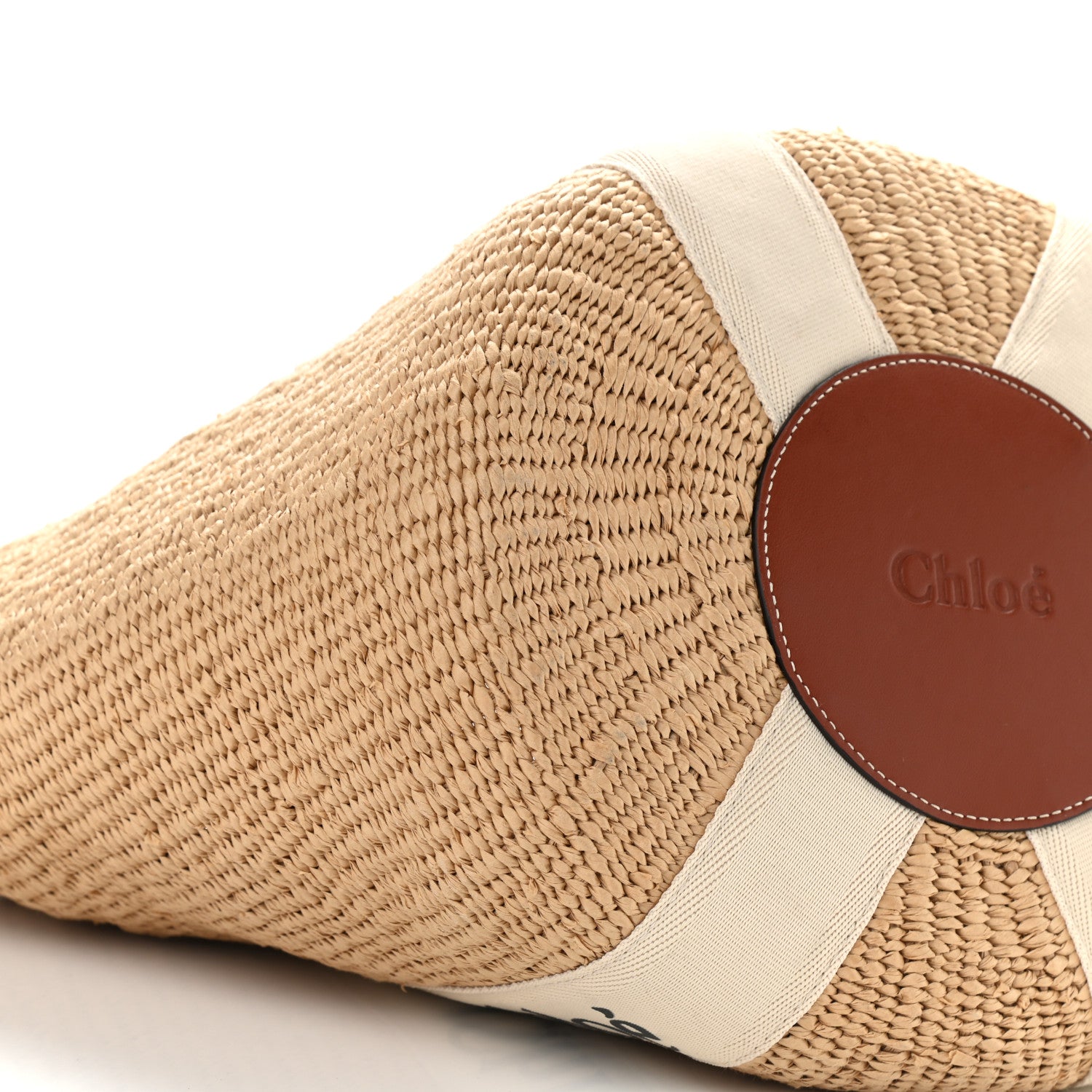 Chloe Raffia Large Woody Tote White 7 of 12