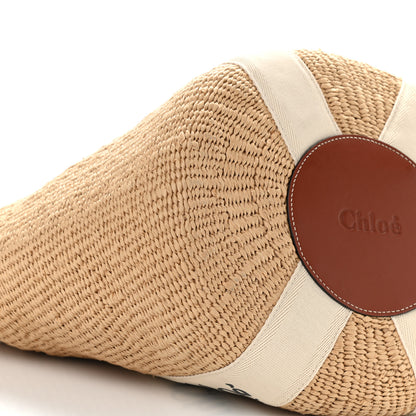 Chloe Raffia Large Woody Tote White 7 of 12