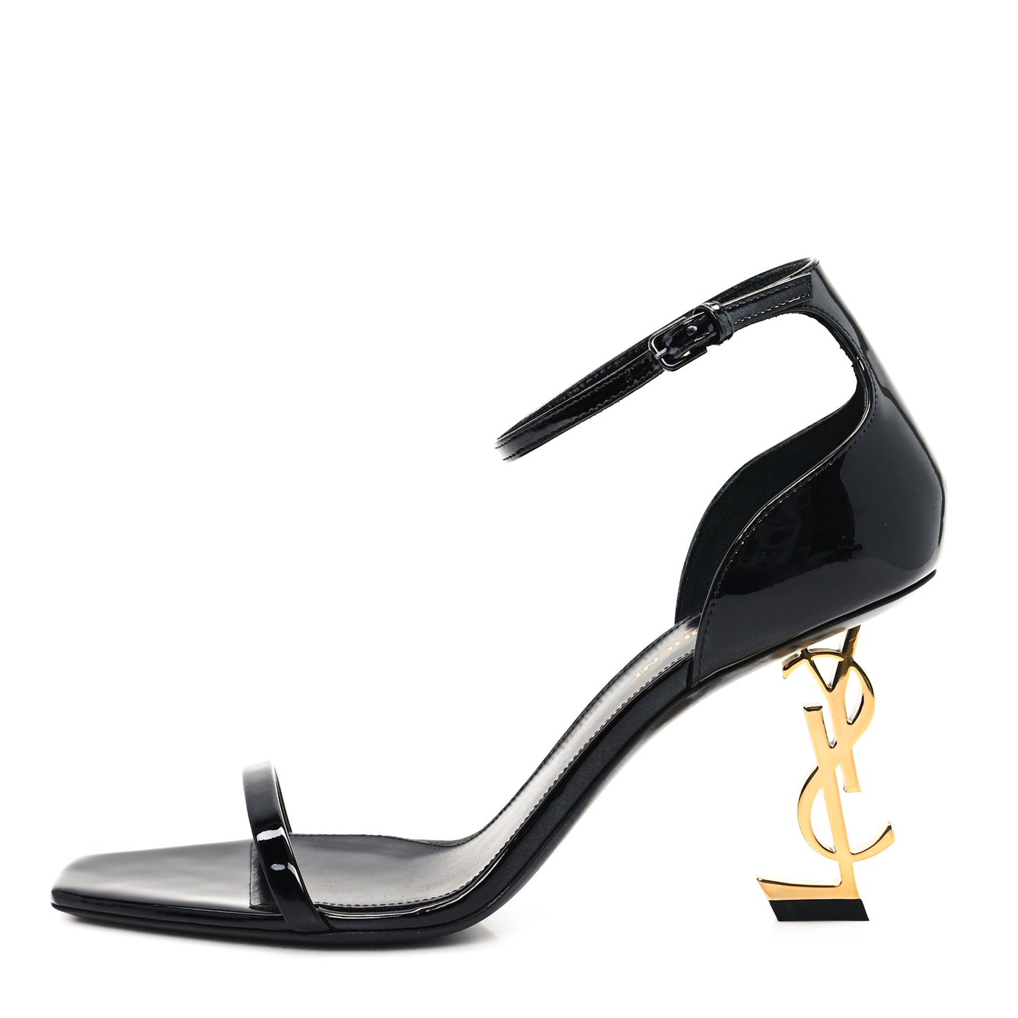 Patent Calfskin Opyum 85 Sandals 38.5 Black