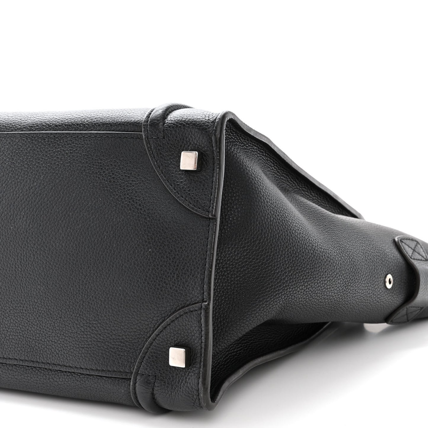 Drummed Calfskin Mini Luggage Black