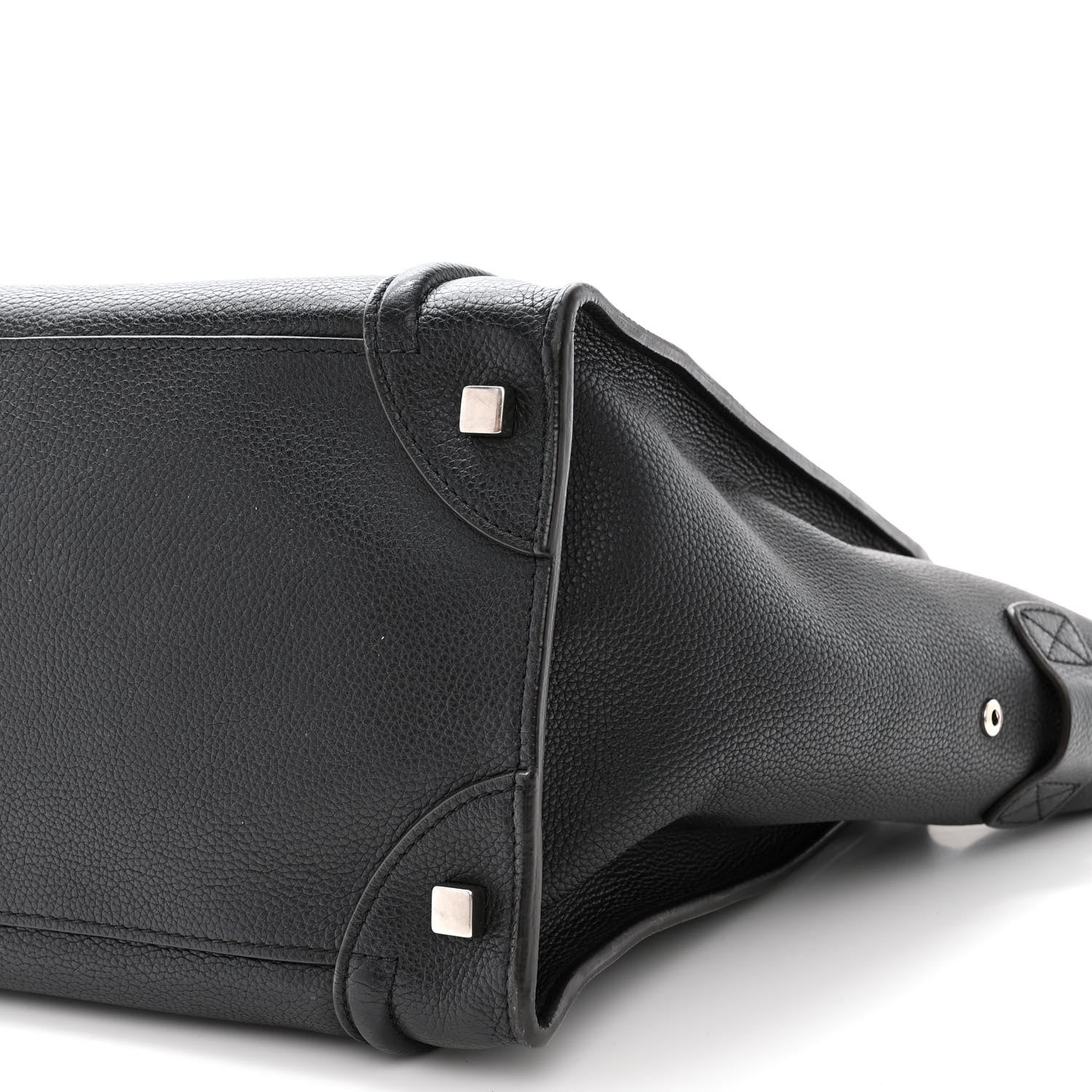 Celine Drummed Calfskin Mini Luggage Black 10 of 10