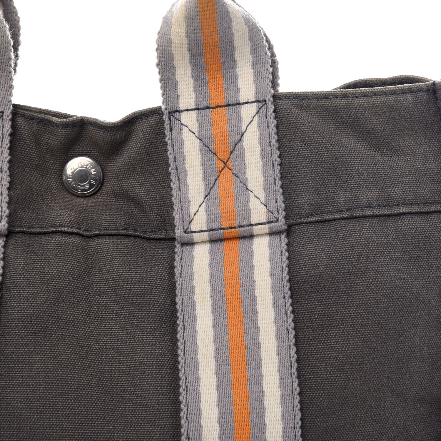 Hermes Canvas Tout Fourre PM Grey Orange 7 of 7