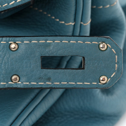 Hermes Taurillon Clemence JPG Birkin 42 Blue Jean 7 of 10