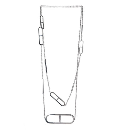 Hermes Sterling Silver Ever Chaine d'Ancre Long Necklace 120 3 of 6