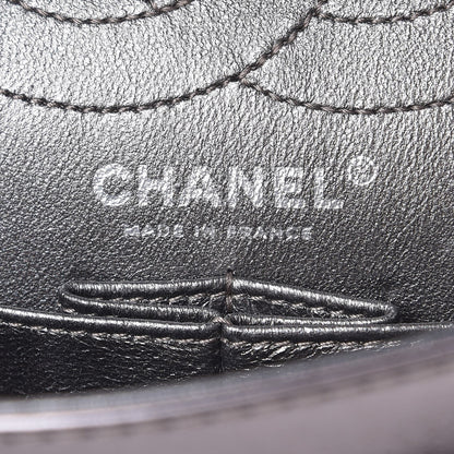 Chanel Metallic Aged Calfskin Quilted 2.55 Reissue 226 Flap Dark Silver 7 of 9