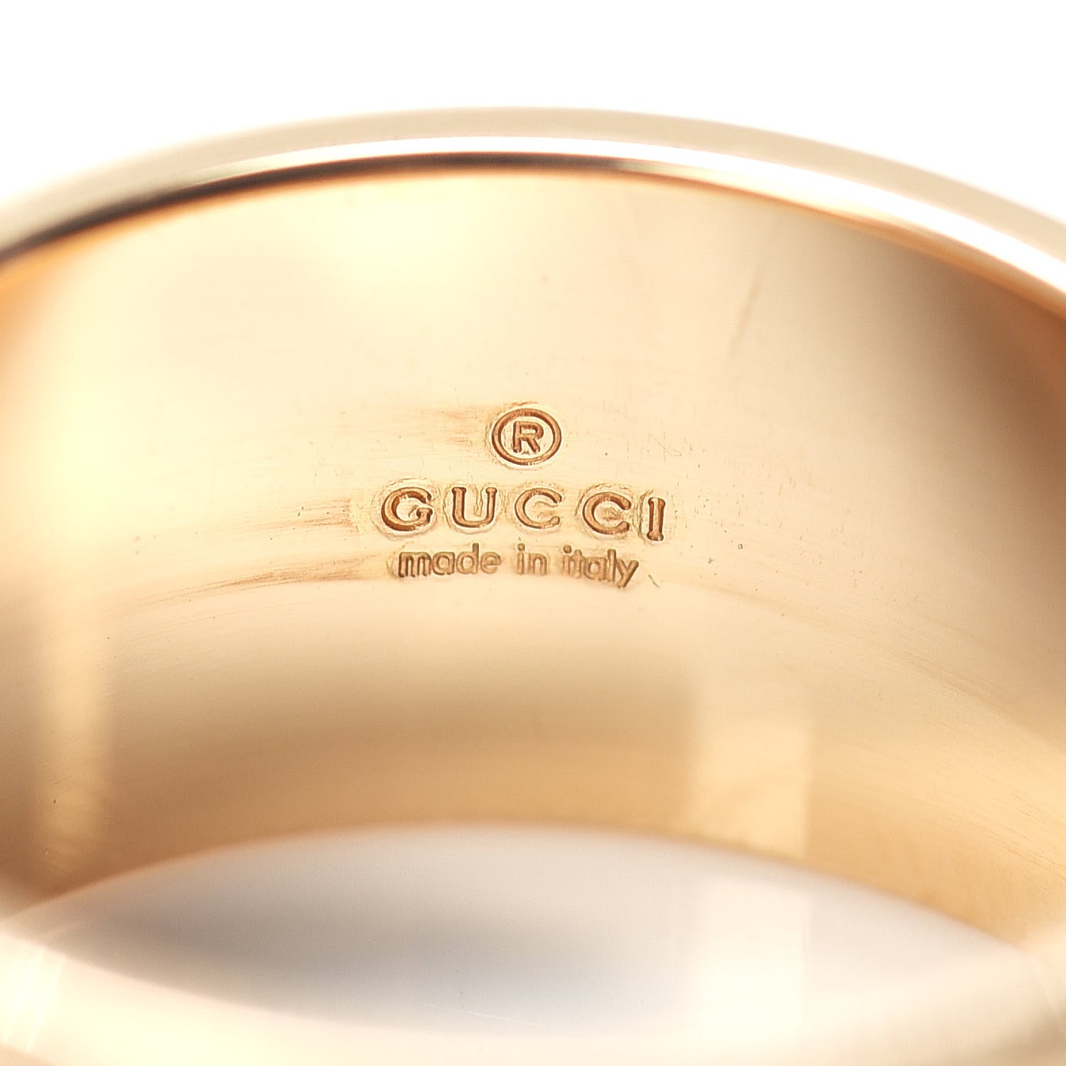 Gucci 18K Yellow Gold 9mm Icon Band Ring 52 6 4 of 4