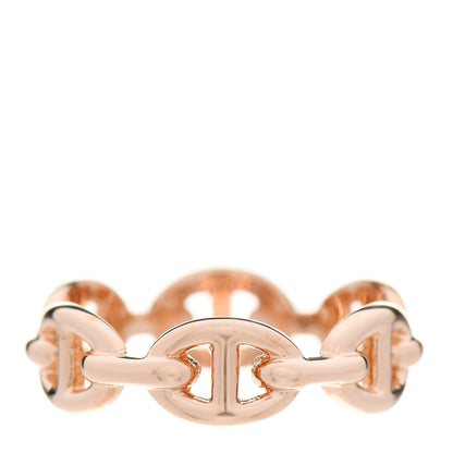 Hermes 18K Rose Gold PM Chaine D'Ancre Enchainee Ring 52 6 1 of 5