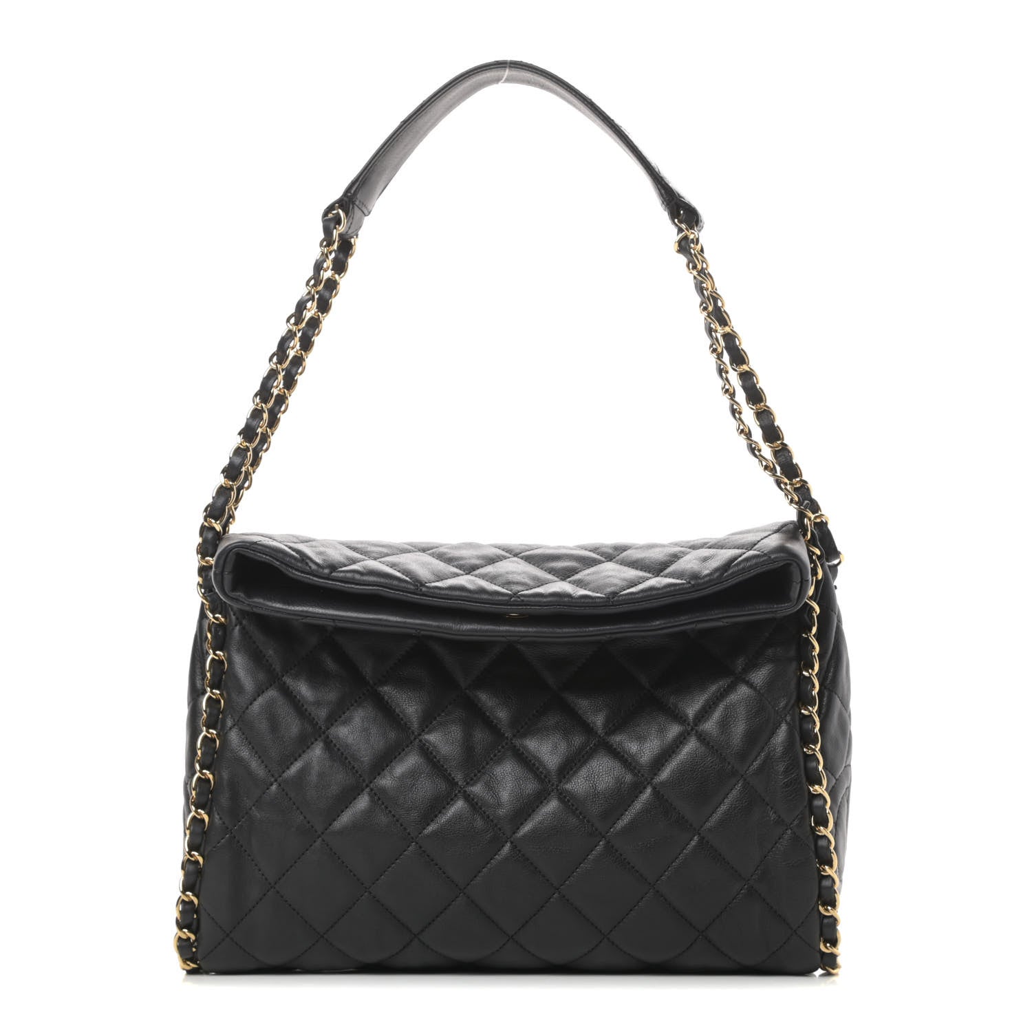 Chanel Calfskin Quilted Medium Chain Me Hobo Black 1 of 12
