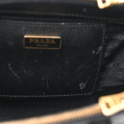 Prada Saffiano Lux Micro Galleria Double Zip Tote Black 9 of 12